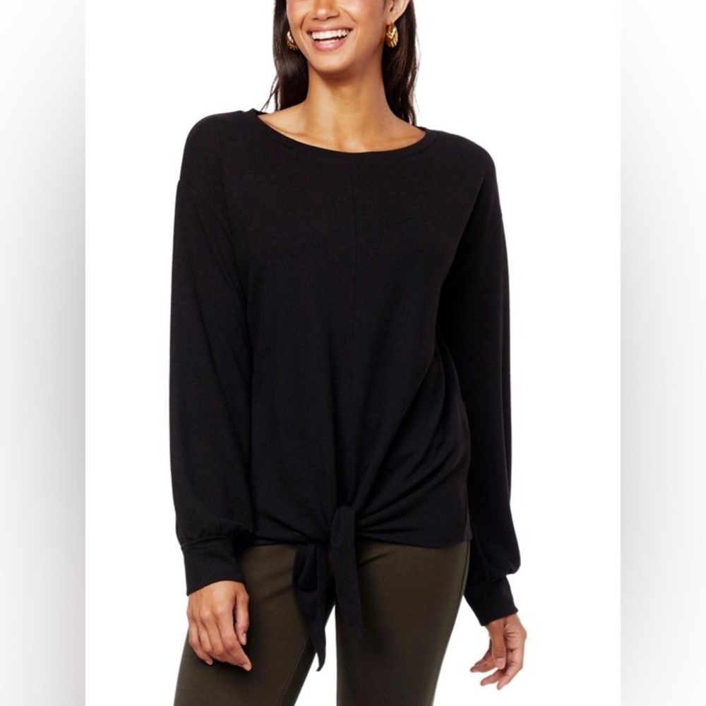 G by Giuliana - NEW - G-Soft Brushed Hacci Knit Tie-Front Top